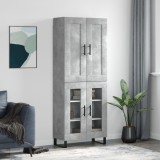 Dulap &icirc;nalt, gri beton, 69,5x34x180, lemn compozit