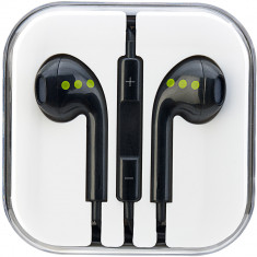 Casti Audio In-ear Cu Microfon Si Control Volum, Mufa Jack 3.5, Negru foto