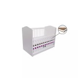 Cumpara ieftin Patut Eurogloria Como Balansoar culisant - Alb cu Violet + Saltea Cocos 10 cm