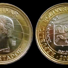 SV * Venezuela 1 BOLIVAR 2009 * Simon Bolivar BIMETAL UNC