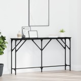vidaXL Masă consolă Negru Stejar 140x23x75 cm Lemn ingineresc