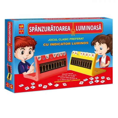 Joc de Societate Sp&amp;acirc;nzurătoarea Luminoasă, Indicator Luminos, Set 2 Jucători, 72 Litere, Unisex foto