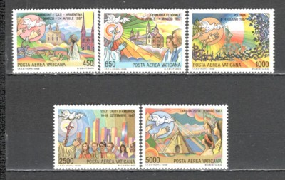 Vatican.1988 Posta aeriana-Calatoria Papei Ioan Paul II SV.573 foto