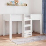 vidaXL Pat Etajat pentru Copii Alb 75 x 190 cm Lemn compozit 3410467