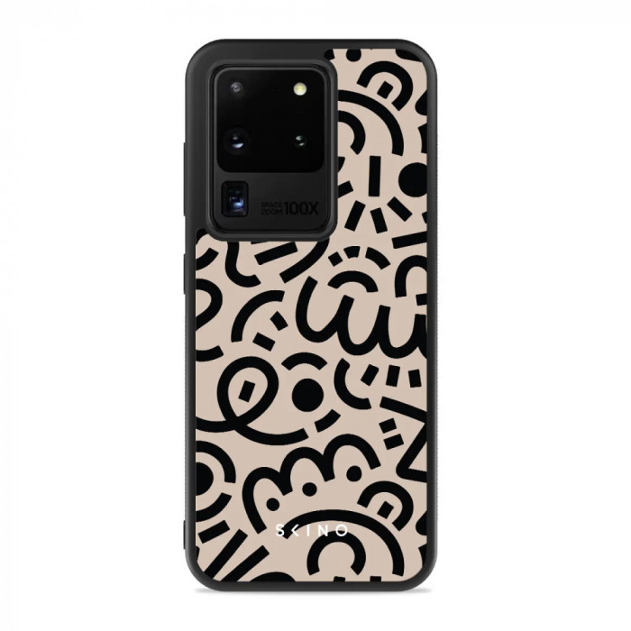 Husa Samsung Galaxy S20 Ultra - Skino Doodle, negru bej