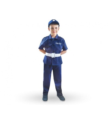 Costum politist pentru copii 7-8 ani (120/130 cm) foto