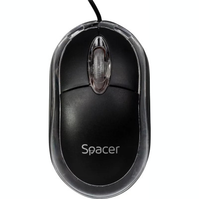 MOUSE SPACER cu fir optic USB 800 dpi 3/1 negru SPMO-080 foto