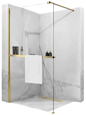 Panou de duș Rea Aero Gold N 90 Walk In + EVO foto