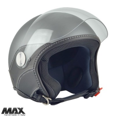Casca open face pentru scuter - motocicleta (demi-jet) Max Helmets model DJ06 LS Vision (V2B) culoare: gri mat (GTS) &amp;ndash; 100% MADE IN ITALY L1 (59cm) foto