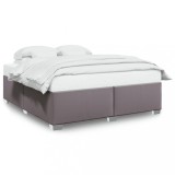 VidaXL Cadru de pat, gri, 180x200 cm, piele ecologică