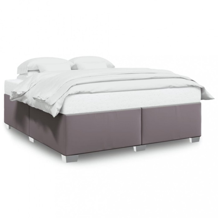 vidaXL Cadru de pat, gri, 180x200 cm, piele ecologică 3284570