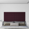 VidaXL Panouri de perete 12 buc. violet 90x15 cm textil 1,62 m&sup2;
