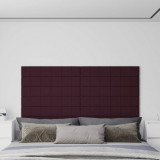 Panouri de perete 12 buc. violet 90x15 cm textil 1,62 m&sup2; GartenMobel Dekor, vidaXL