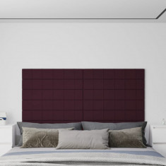 vidaXL Panouri de perete 12 buc. violet 90x15 cm textil 1,62 m²