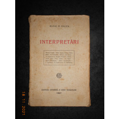 MIHAI D. RALEA - INTERPRETARI (1927)
