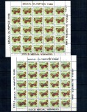 Guyana 1989 - Jocurile Olimpice Seoul, medaliați, supratipar auriu si argintiu pe fluturi, minicoli neuzate