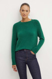 Weekend Max Mara pulover din amestec de lana femei, culoarea verde, 2425366111600