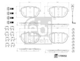 FEBI BILSTEIN 179950 set placute frana,frana disc
