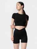 Tricou crop top de yoga cu adaos de fibre reciclate pentru femei, 4F Sportswear