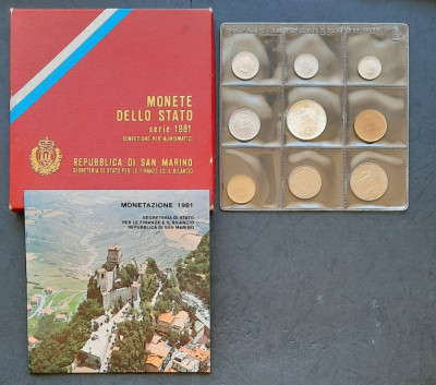 Set monede San Marino 1981 - UNC - G 4038 foto