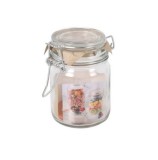 Set 12 borcane mici cu capac ermetic, din sticla, 150 ml