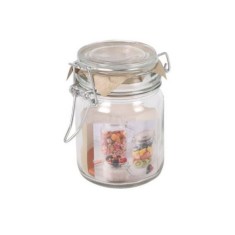 Set 12 borcane mici cu capac ermetic, din sticla, 150 ml