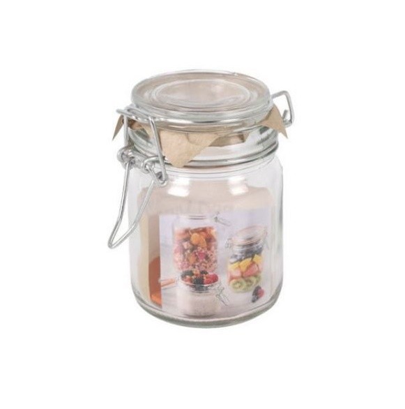 Set 12 borcane mici cu capac ermetic, din sticla, 150 ml