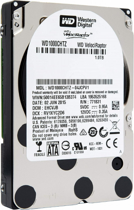 Hard disk Western Digital Velociraptor 1TB 10K RPM SATA III 2.5&quot; WD1000DHTZ