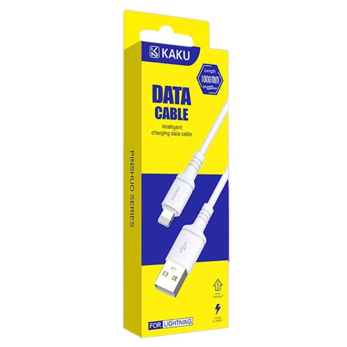 Cablu de incarcare si transfer date, pentru iPhone, cu conector tip Lightning, 1m, 2.8A, Kaku, Skin Feel,