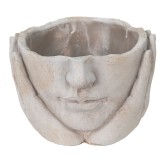 Cumpara ieftin Set 2 ghivece ceramica gri 18x18x13 cm