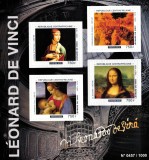 AFRICA CENTRALA 2015 - Picturi, Leonardo da Vinci /set compl MNH - colita + bloc, Nestampilat