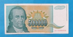 500.000 Dinari anul 1993 Bancnota Iugoslavia 5 SUTE MII - Jugoslavije