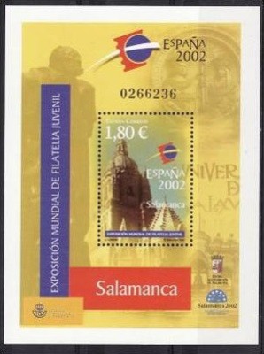 C1416 - Spania 2002 - Expo Salamanca bloc.neuzat,perfecta stare foto