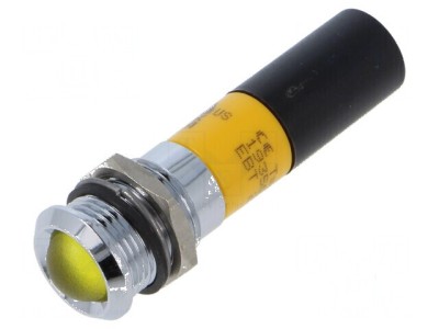 Lampă LED plată galbenă 230VAC &amp;Oslash;14mm IP67 8mcd foto