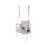Leagan pentru copii, 3 in 1, lemn, gri, max 30 kg, 34x34x26 cm, Kruzzel, Textil, Isotrade