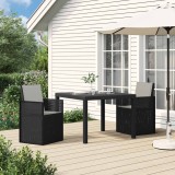 vidaXL Scaune de Dining pentru Grădină 2 pcs Antracit, Gri deschis PP 899988