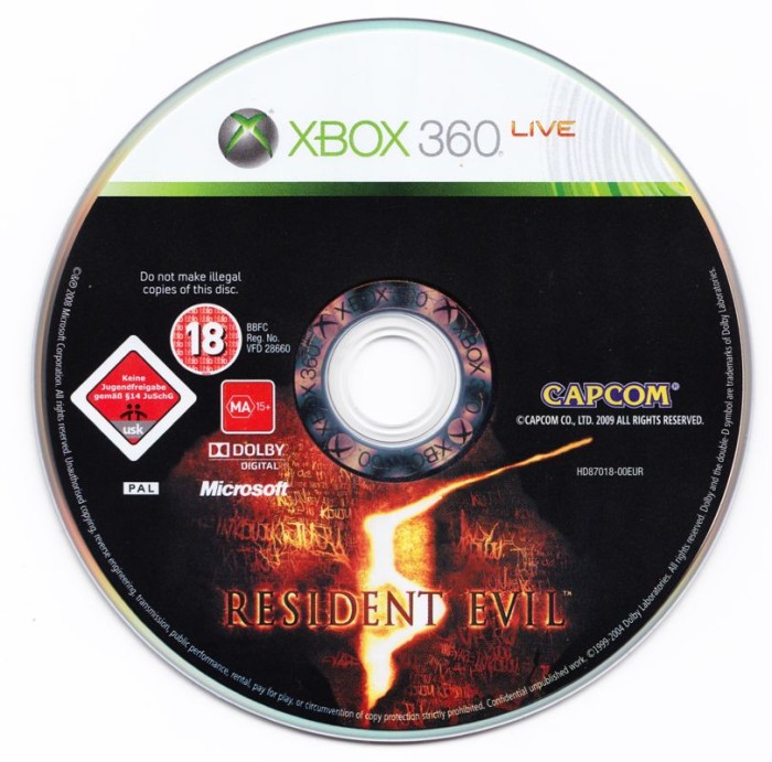 Joc XBOX 360 RESIDENT EVIL 5 XBOX One, S, X colectie retro