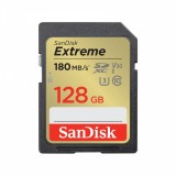 Card Memorie SDXC SanDisk Extreme, 128Gb, Clasa 10 / UHS-1 U3 SDSDXVA-128G-GNCIN