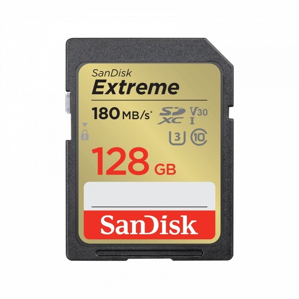 Card Memorie SDXC SanDisk Extreme, 128Gb, Clasa 10 / UHS-1 U3 SDSDXVA-128G-GNCIN
