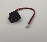 Mufa USB2.0 mama panou tip A 1 port gabarit mic cu 2 fire 18xH10mm