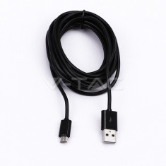 Cablu Micro USB 3M Negru V-Tac SKU-8449 foto