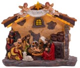 Decoratiune de Craciun Betleem MagicHome cu LED alb cald, 36x15x29 cm