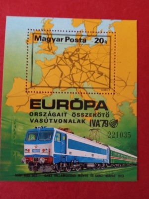 UNGARIA, TRANSPORT CĂI FERATE EUROPA - COLIŢĂ MNH foto