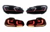 Faruri LED si Stopuri FULL LED VW Golf 6 VI (2008-2013) Facelift G7.5 GTI Design Rosu Semnalizare Secventiala LHD Performance AutoTuning, KITT