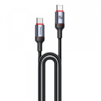Cablu Date si Incarcare USB-C - USB-C Yesido CA185, 240W, 1.2m, Negru foto
