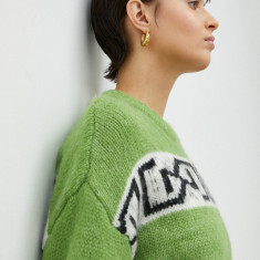 Gestuz pulover de lana ArtikoGZ femei, culoarea verde