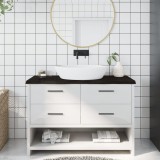 vidaXL Blat de baie, maro &icirc;nchis, 120x60x(2-4) cm, lemn masiv tratat