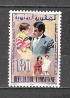 Tunisia.1992 Conventia ONU ptr. drepturile copilului ST.226 foto
