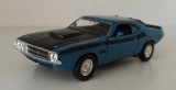 Macheta Dodge Challenger T/A 1970 albastru - Welly 1/36, 1:32