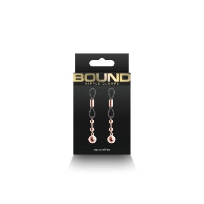 Clemele ajustabile pentru mamelon Bound - Nipple Clamps - D1 - Rose Gold foto